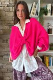 Big Softie Batwing Or Butterfly Knit Hot Pink